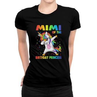 Mimi Of The Birthday Princess Dabbing Unicorn Girl Women T-shirt | Mazezy
