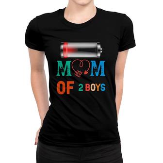 Mom Of 2 Boys Gift From Son Mothers Day Birthday Women T-shirt | Mazezy