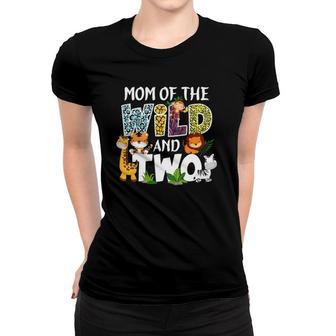 Mom Of The Wild And Two Zoo Safari Jungle Birthday Women T-shirt | Mazezy