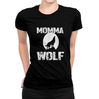 Momma Wolf Matching Family Tribe Wolves Moon Mom Mum Women T-shirt - Thegiftio UK