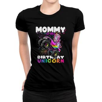 Mommy Of The Birthday Unicorn Monster Truck Matching Family Women T-shirt | Mazezy