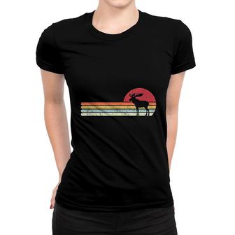 Moose Retro Style Elk Women T-shirt | Mazezy
