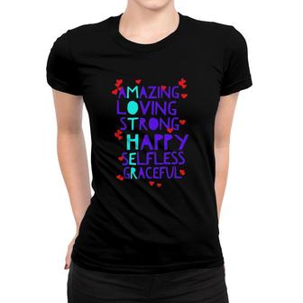 Mother Amazing Loving Grateful Son Daughter Acrostic Women T-shirt | Mazezy
