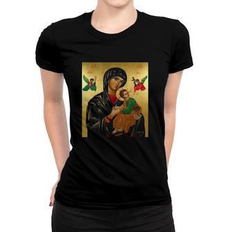 Mother Mary And Jesus Christian Women T-shirt | Mazezy