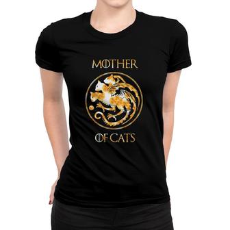 Mother Of Cats With Floral Art Best Mom Gift Women T-shirt | Mazezy