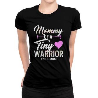 Mothers Day Mommy Of A Tiny Warrior Nicu Mom Baby Floral Women T-shirt | Mazezy