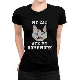 My Cat Ate My Homework - Japanese Bobtail Women T-shirt | Mazezy