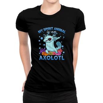 My Spirit Animal Is An Axolotl Kid Boy Dabbing Axolotl Women T-shirt | Mazezy