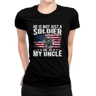 My Uncle Is A Soldier Patriotic Proud Army Niece Nephew Gift Women T-shirt | Mazezy