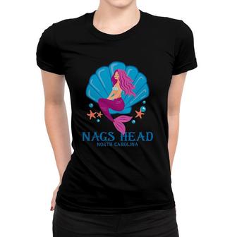 Nags Head North Carolina Nc Mermaid And Seashell Tee Women T-shirt | Mazezy