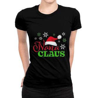 Nana Claus With Christmas Santa Hat Women T-shirt | Mazezy