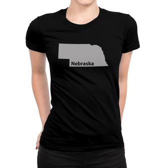 Nebraska Map Home State Pride Gift Women T-shirt | Mazezy