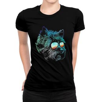 Neon Dog Cairn Terrier Pet Lover Women T-shirt | Mazezy