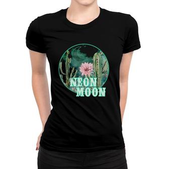 Neon Moon Country Retro Western 80S 90 Cactus Women T-shirt | Mazezy