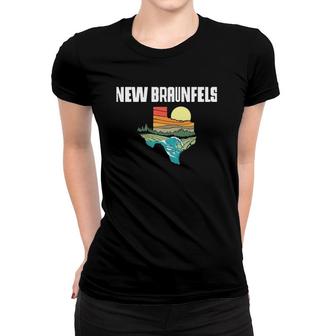 New Braunfels Texas Outdoors Vintage Nature Retro Graphic Women T-shirt | Mazezy