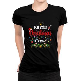 Nicu Nurse Crew Christmas Icu Neonatal Nursing Gift Raglan Baseball Tee Women T-shirt | Mazezy
