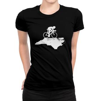 North Carolina Bikerlove Mountain Biking Distressed Women T-shirt | Mazezy
