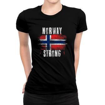 Norway Strong Distressed Flag - Norwegian Pride Women T-shirt | Mazezy
