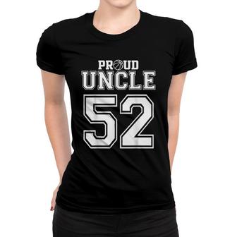 Number 52 Custom Proud Basketball Uncle Personalized Women T-shirt | Mazezy