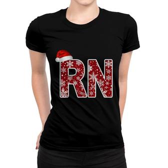 Nurses Merry Christmas Santa Hat Rn Women T-shirt | Mazezy