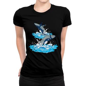 Ocean Animal Breaching Whale Sea Creature Humpback Whale Women T-shirt | Mazezy
