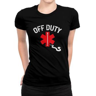 Off Duty Snake Paramedic Funny Nurse Ems First Responder Women T-shirt | Mazezy