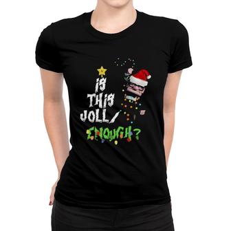Official Carl Fredricksen Santa Is This Jolly Enough Christmas Funny Women T-shirt | Mazezy