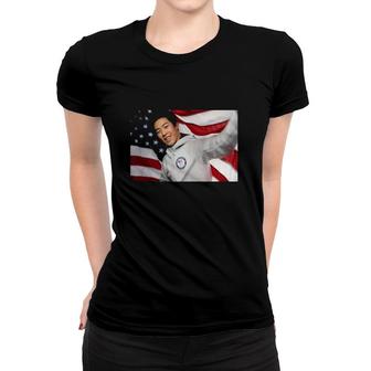 Official Nathan Chen 2022 American Flag Women T-shirt | Mazezy
