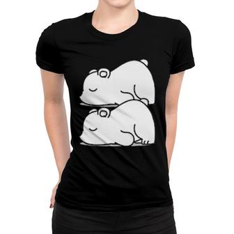 Official Sleep Polar Bear Couple Pajamas Women T-shirt | Mazezy