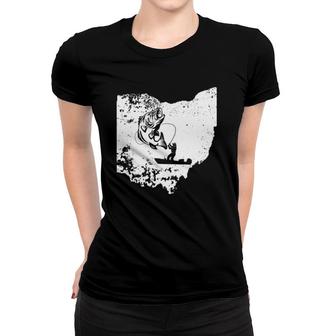 Ohio Fishing Love Lake Or River Fish Distressed Women T-shirt | Mazezy