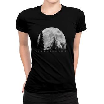 Ohio Hocking Hills State Park Outdoor With Moon And Deer Women T-shirt | Mazezy