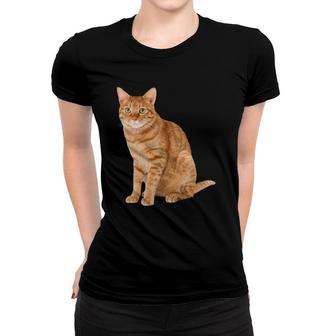 Orange Tabby Cat Lovers Gift Women T-shirt | Mazezy