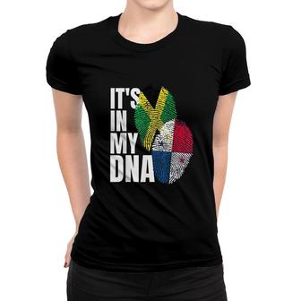 Panamanian And Jamaican Mix Dna Flag Women T-shirt - Thegiftio