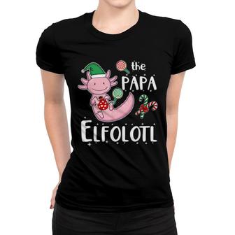 Papa Christmas Axolotl Elf Papa Elfolotl Family Matching Women T-shirt | Mazezy