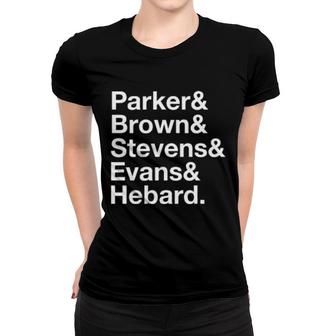 Parker & Brown & Stevens & Evans & Hebard Women T-shirt | Mazezy