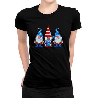 Patriotic Gnomes 4Th Of July Usa American Flag Cute Gnome Women T-shirt | Mazezy