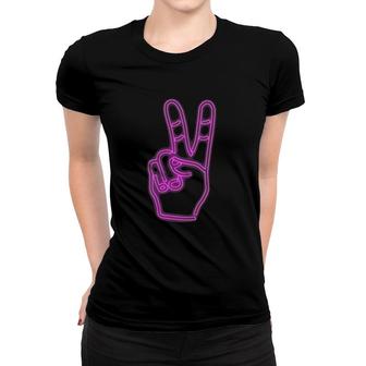 Peace Love And Equality Peace Neon Sign Women T-shirt | Mazezy