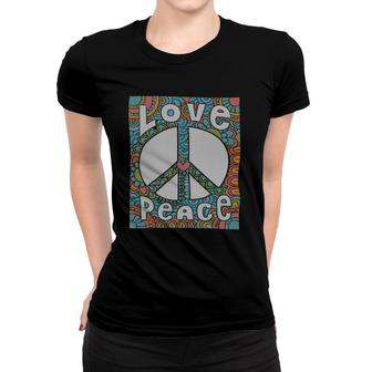 Peace Sign Love 60S 70S Tie Dye Hippie Groovy Vibes Women T-shirt | Mazezy