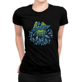 Peacock Splendor Fantasy Women T-shirt | Mazezy