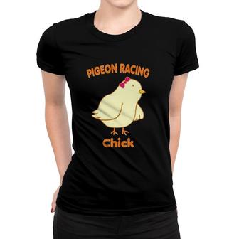 Pigeon Racing Chick Bow Women T-shirt | Mazezy
