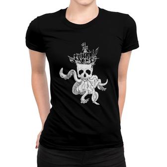 Piratenschiff, Oktopus, Buccaneer, Gekreuzte Knochen, Freebooter, Totenkopf Women T-shirt | Mazezy