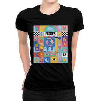 Pisces Zodiac Sign Colorful Pop Art For Pisces Women T-shirt | Mazezy
