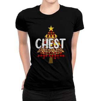Plaid Chest Nuts Chestnuts Matching Couples Christmas Women T-shirt | Mazezy
