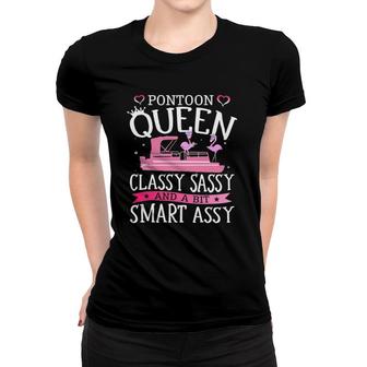 Pontoon Queen Classy Sassy And A Bit Smart Assy 95 Ver2 Women T-shirt | Mazezy