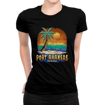 Port Aransas Texas Vintage Distressed Souvenir Women T-shirt | Mazezy