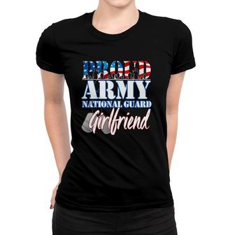 Proud Army National Guard Girlfriend Dog Tag Flag Women T-shirt | Mazezy
