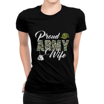 Proud Army Wife Of Us Military Soldier Women T-shirt | Mazezy