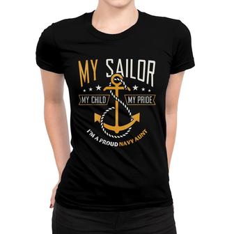 Proud Aunt Na Vy Family Proud Na Vy Aunts Of Sailors Women Women T-shirt - Thegiftio UK
