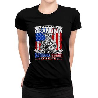 Proud Grandma Of A National Guard Soldier Army Grandmother Women T-shirt | Mazezy