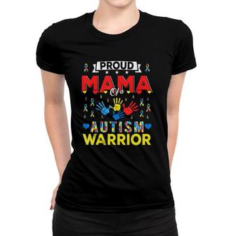 Proud Mama Of A Autism Warrior Autism Awareness Gifts Women T-shirt | Mazezy